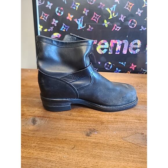 Vintage CHIPPEWA Steel-Toe Engineer Boots with Vibram Soles, Size 8D - Picture 12 of 16